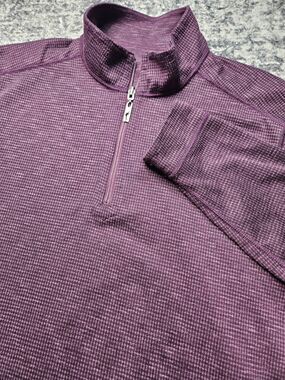 Tommy Bahama Mens 1/4 Zip Reversible Pullover Sweater Purple Size XL